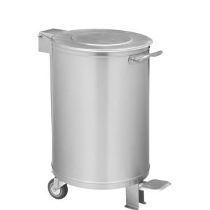Papeleira Inox com Tampa e Pedal 45L