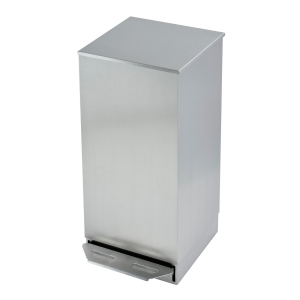Papeleira em Aço Inox Escovado com Tampa e Pedal – 60L
