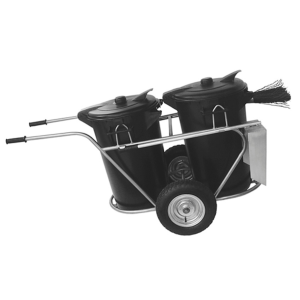 Carro de Limpeza Urbana – Aço Inox Escovado – 2 Contentores de 95L