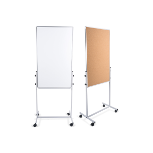 Quadro Branco Duo Rotativo com Suporte Móvel