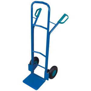 Carrinho de equipamento DENIOS classic-line em aço, rodas pneumáticas, pá 320x250mm, 250kg