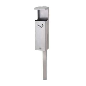 Cinzeiro Retangular em Aço Inox Escovado – Para Chumbar ao Solo