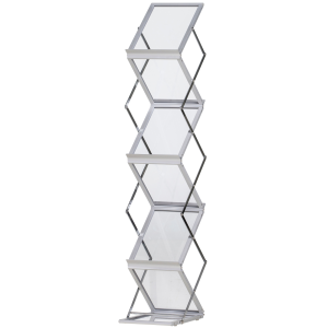 Porta-Folhetos Zigzag Acrílico – Design Moderno e Prático