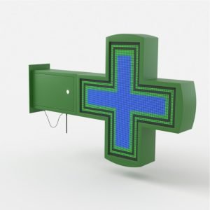 Cruz de Farmácia LED XL RGB Programável - P8 Exterior