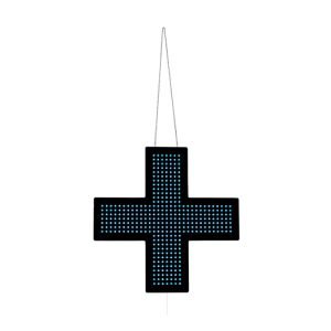 Cruz de Veterinária LED Unicolor Azul - 60x60cm